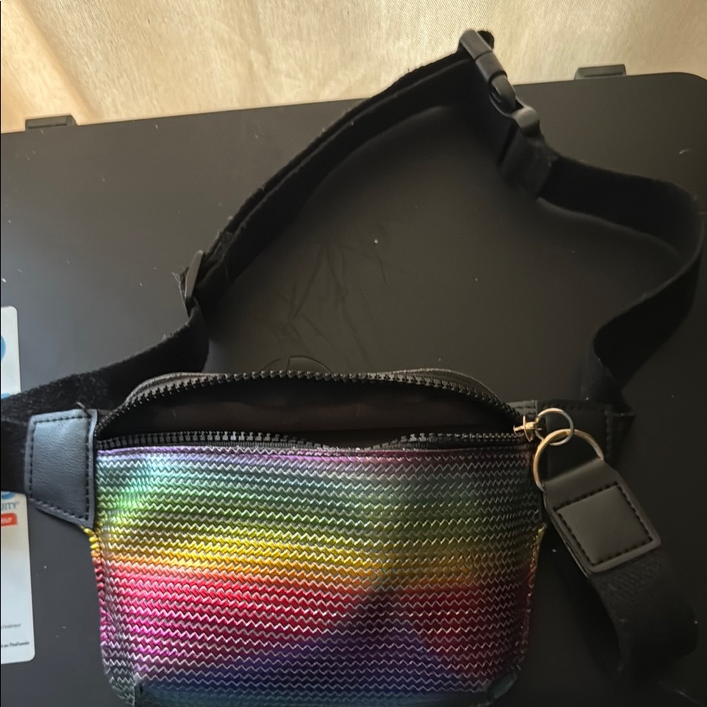 Halo graphics Crossbody Bag with Vibrant Accents